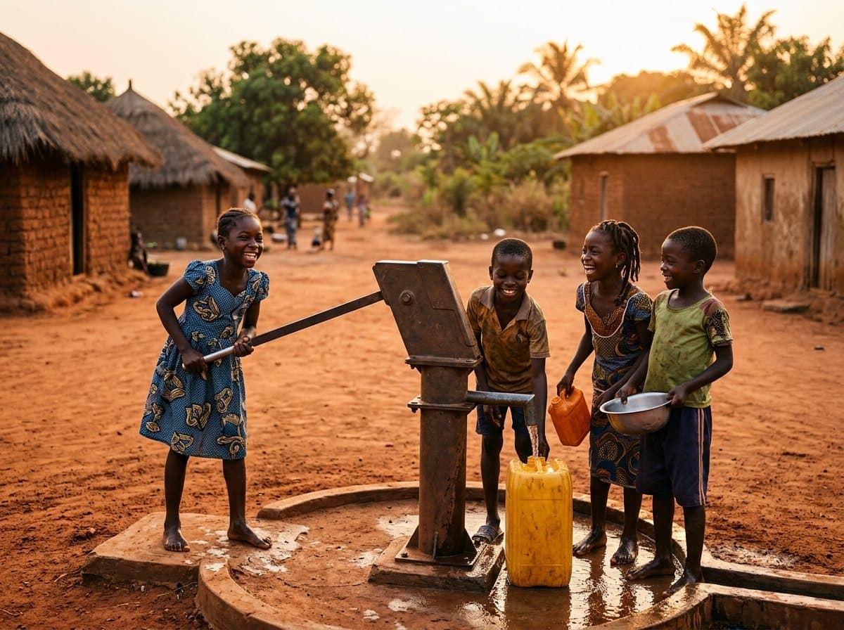 Clean-water well serving a rural community in Togo